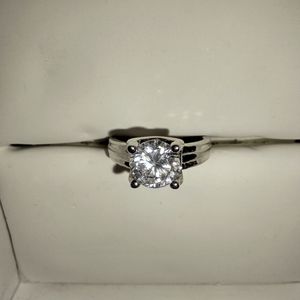 Silver plated wide-band ring